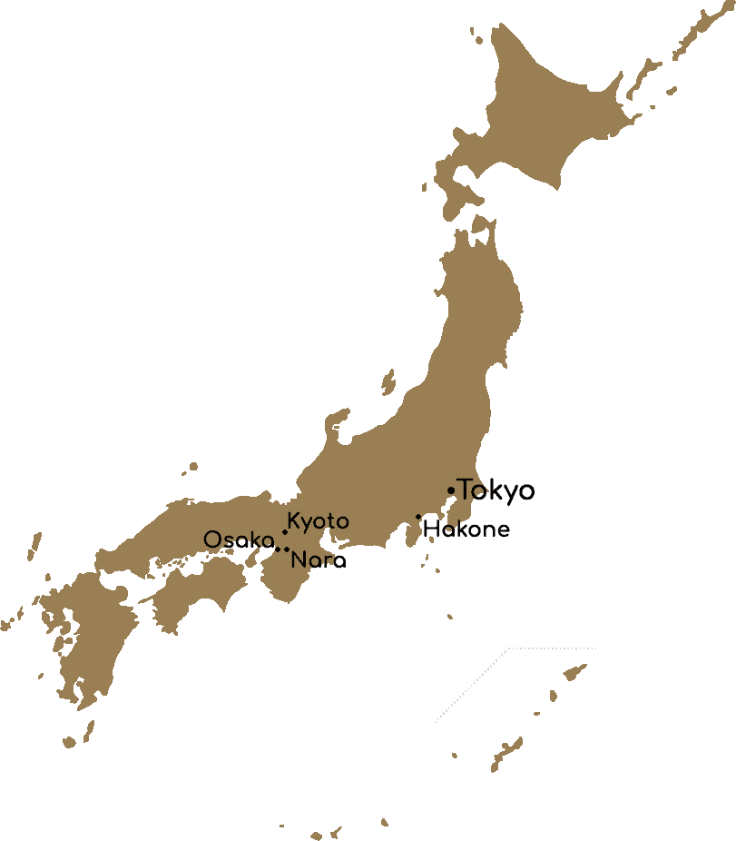 Map Highlights of Japan Tour